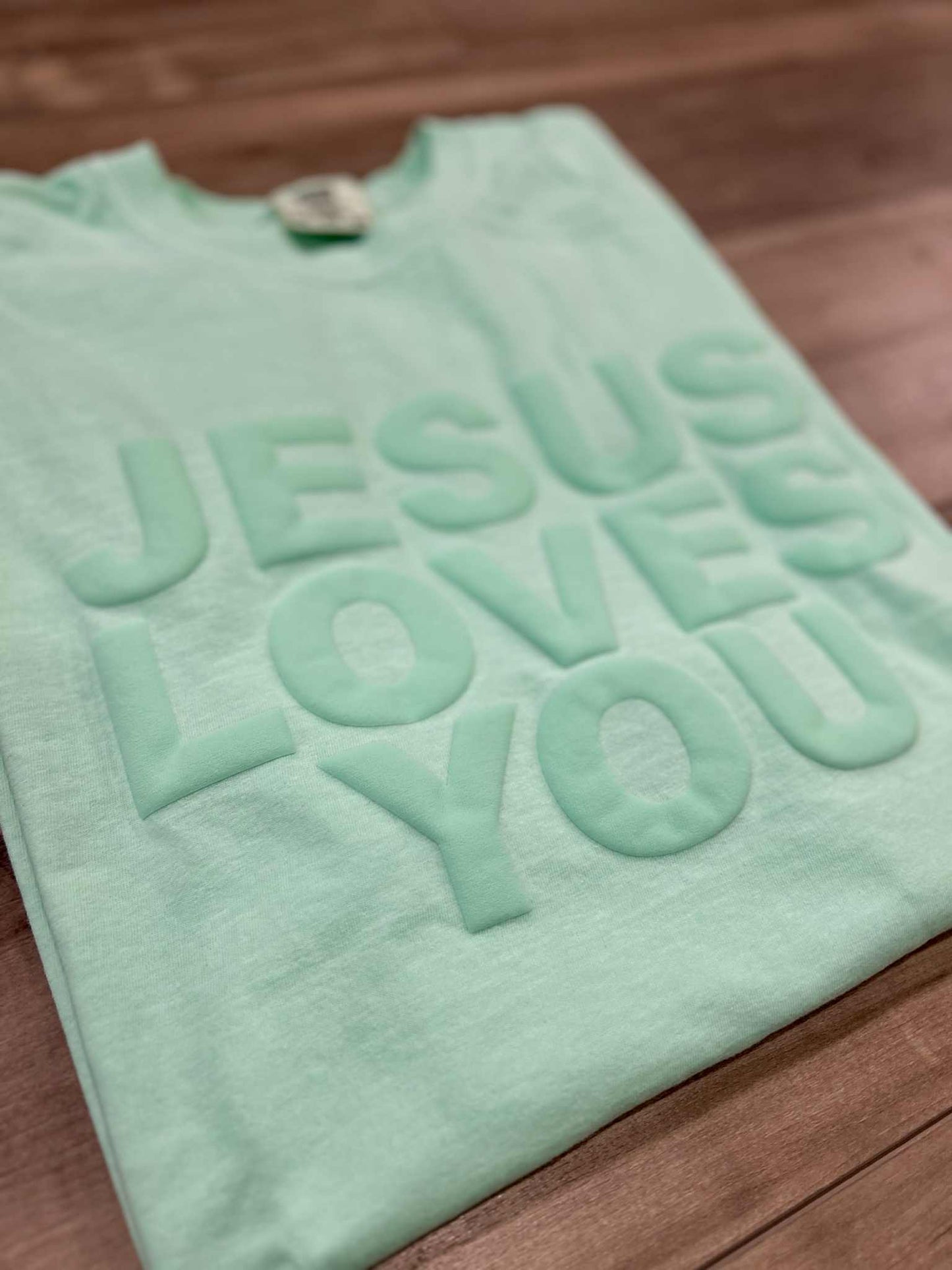 Jesus Loves You Puff Print
