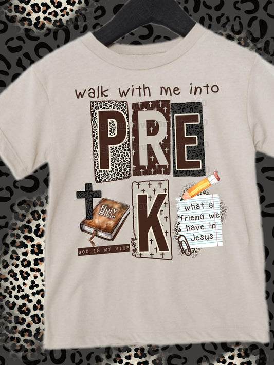Walk With Me Into Grade Kids Top