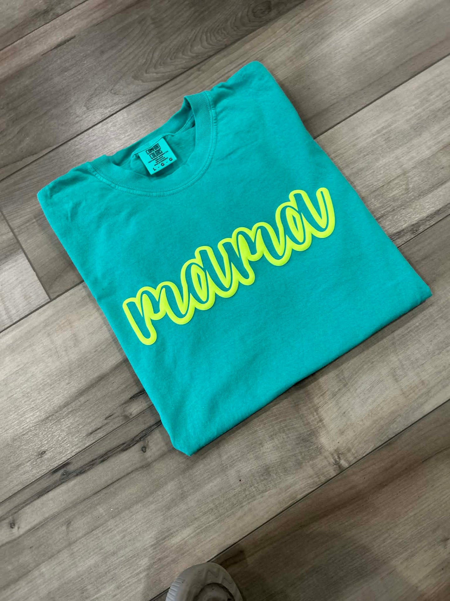 Mama Outline Puff Print Top