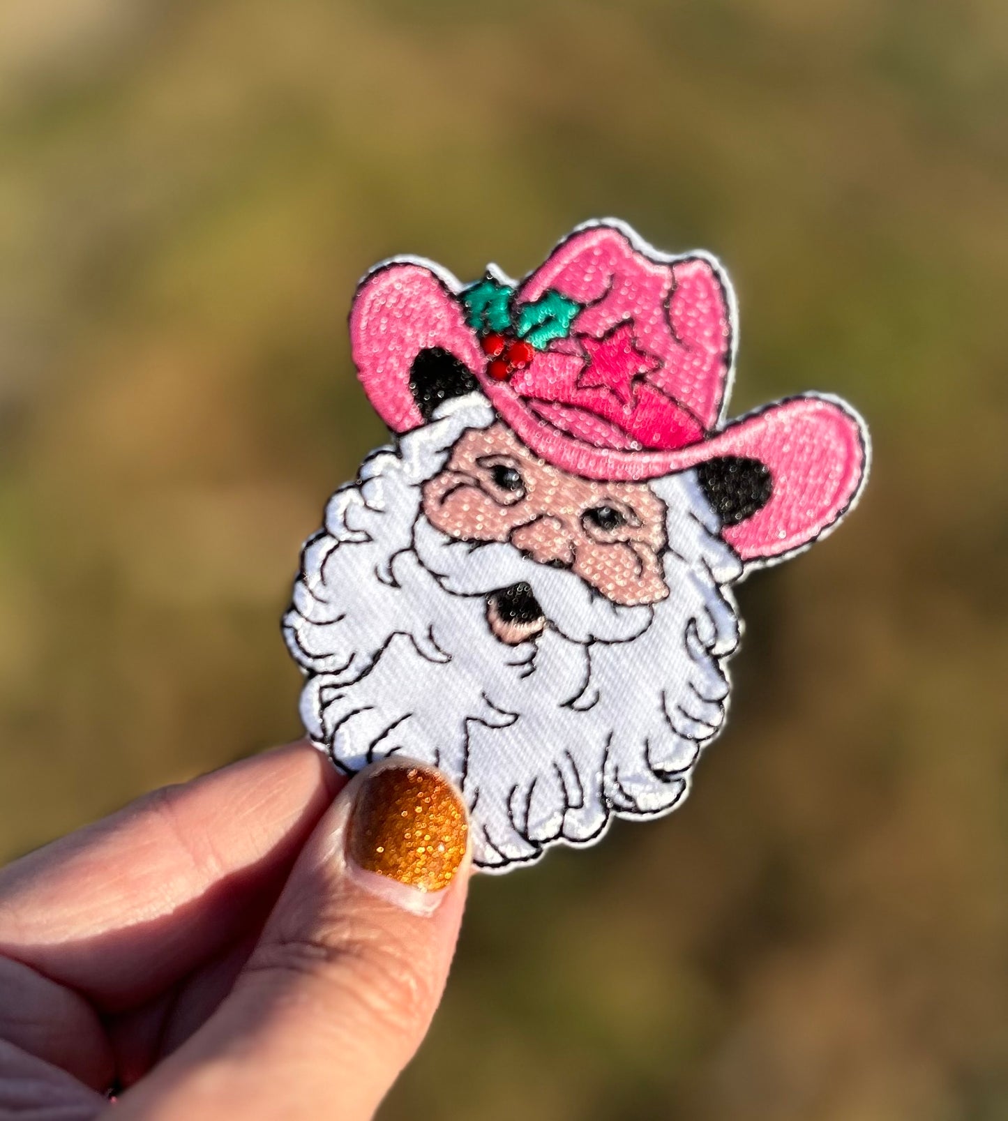 Pink Santa Hat Patch