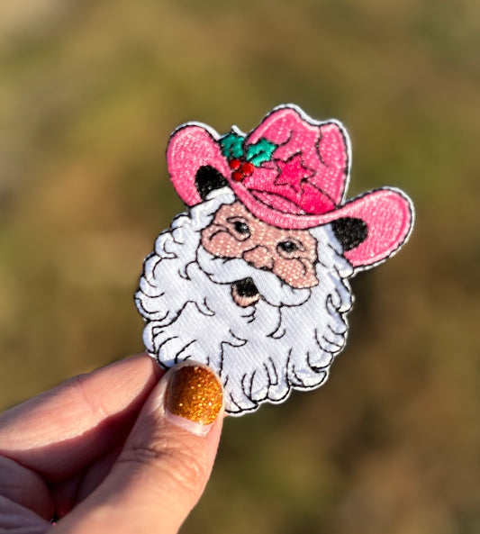 Pink Santa Hat Patch