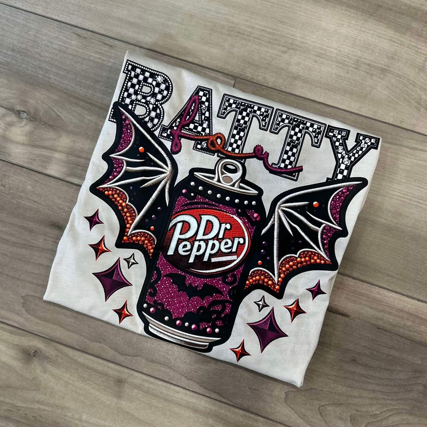 DTF Print - Batty For Dr P Faux Sequin