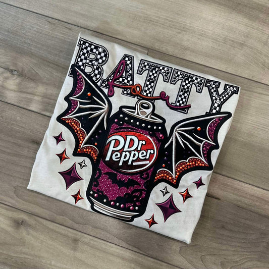 DTF Print - Batty For Dr P Faux Sequin