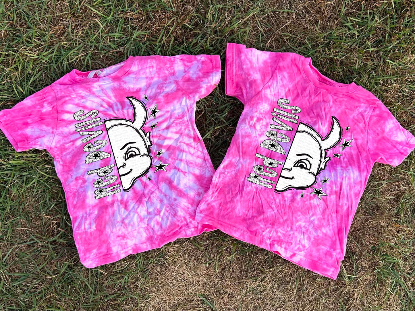 Pink Out Dyed BW Dotties Team Top