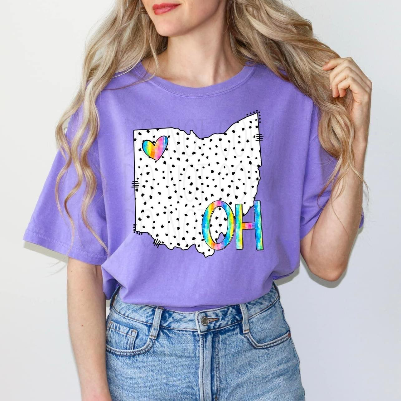 Dot & Rainbow State Tees Top