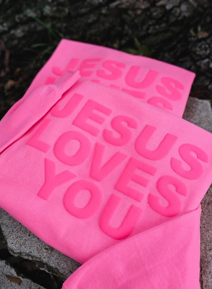 Jesus Loves You Puff Print