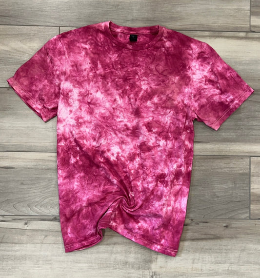 Blank Tie Dye Top in Wine