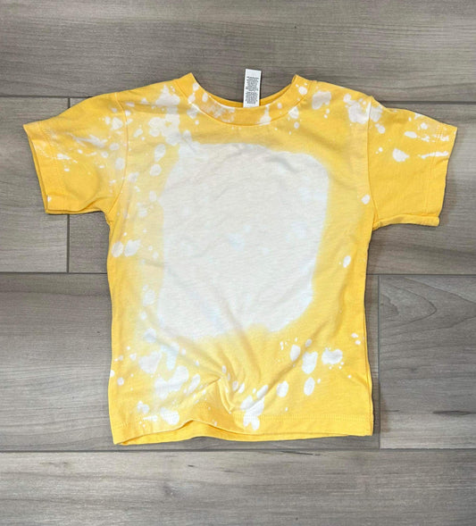 Blank Bleached Toddler Top in Yellow