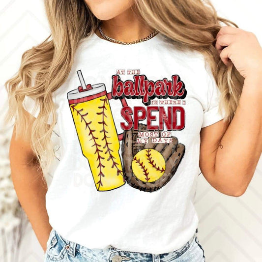 At The Ballpark - Softball Top