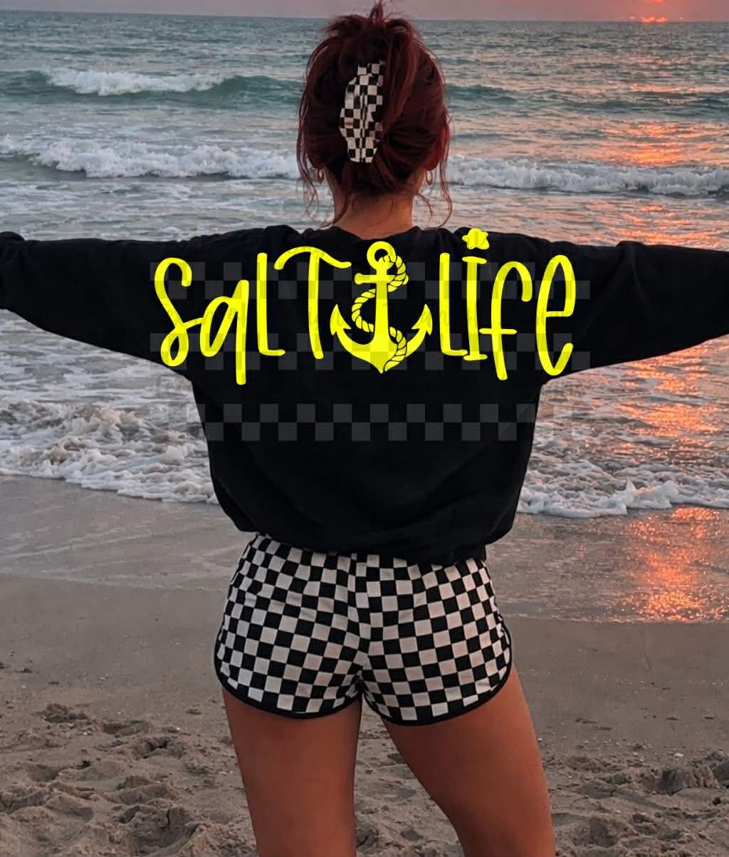 S_lt Life Anchor Oversized Arm Print Top
