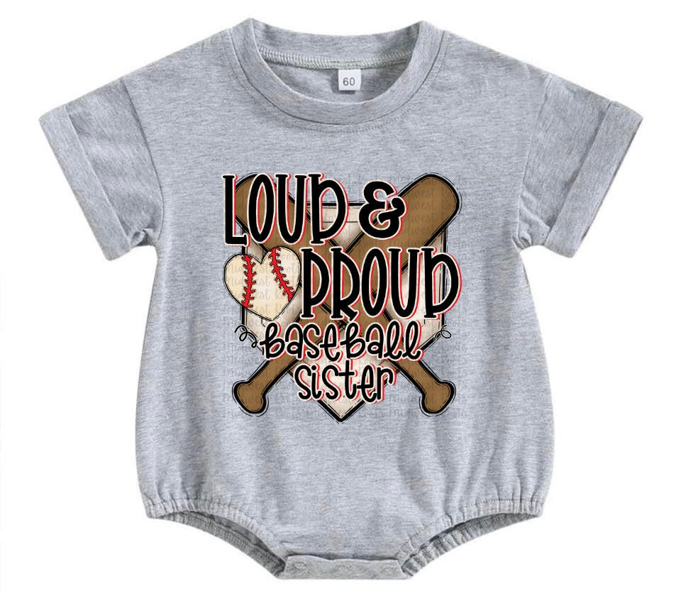 DTF Print - Loud & Proud Baseball Sister