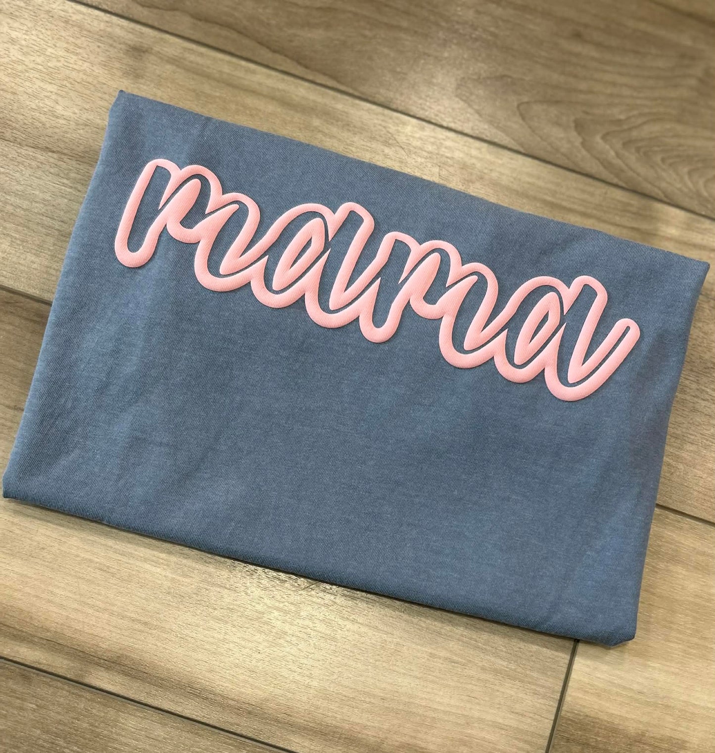Mama Outline Puff Print Top