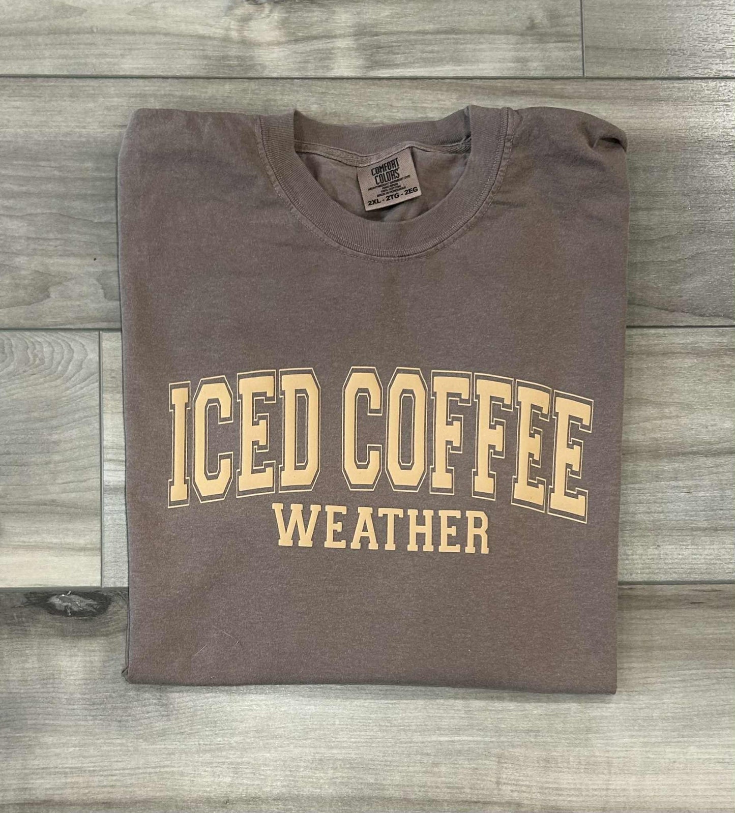 Iced Coffee Weather Puff Printed Top