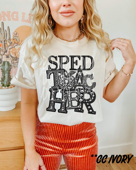 WS Completed Top SPED Teacher Faux Bling
