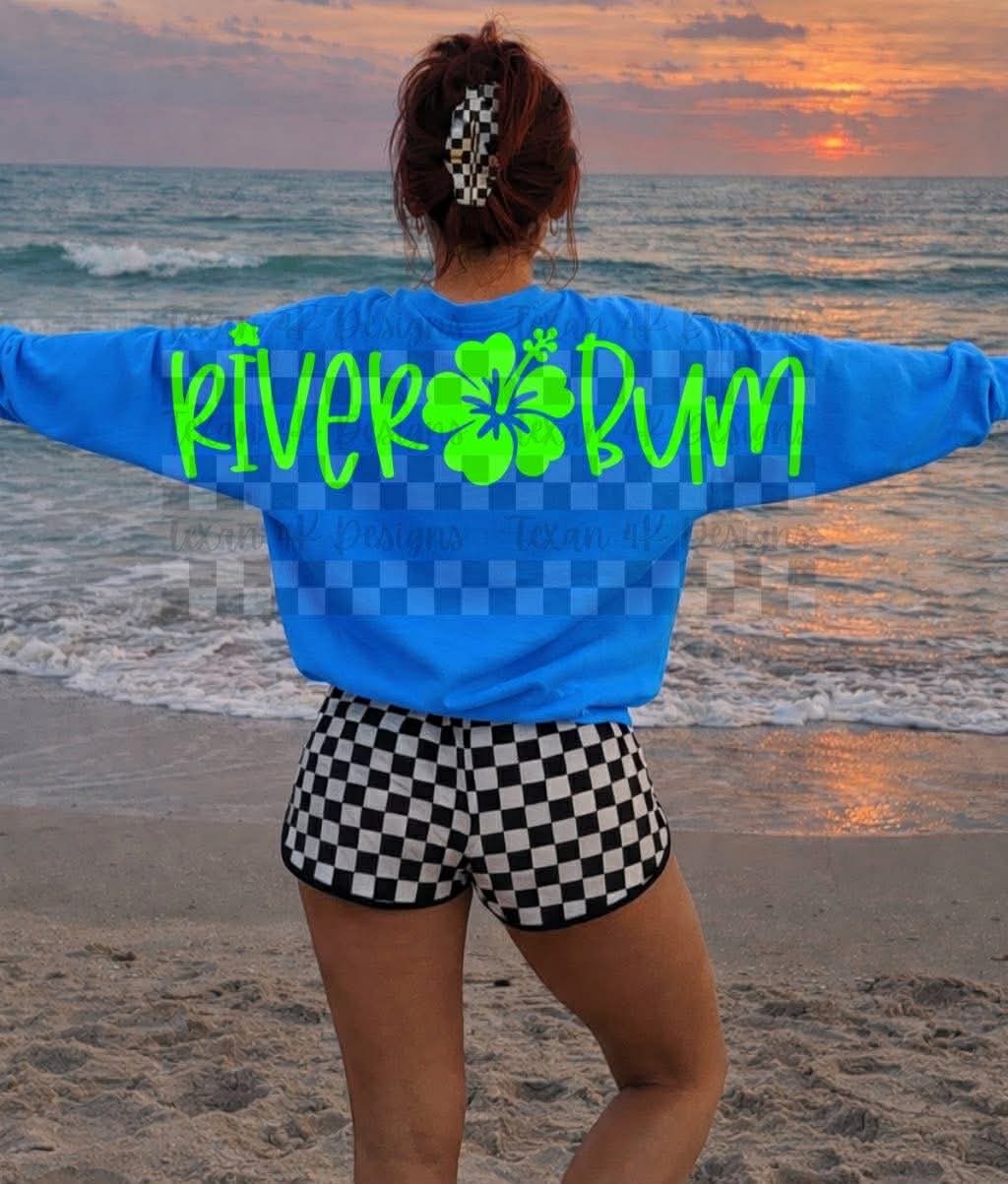 River Bum Oversized Arm Print Top