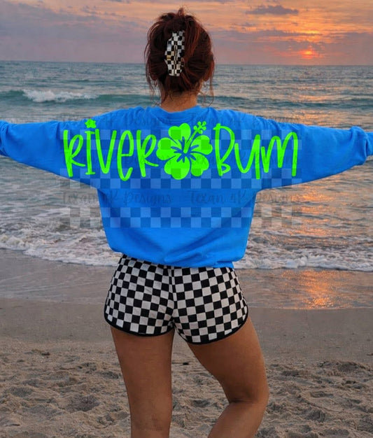 River Bum Oversized Arm Print Top