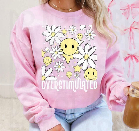 Overstimulated - White Writing Top