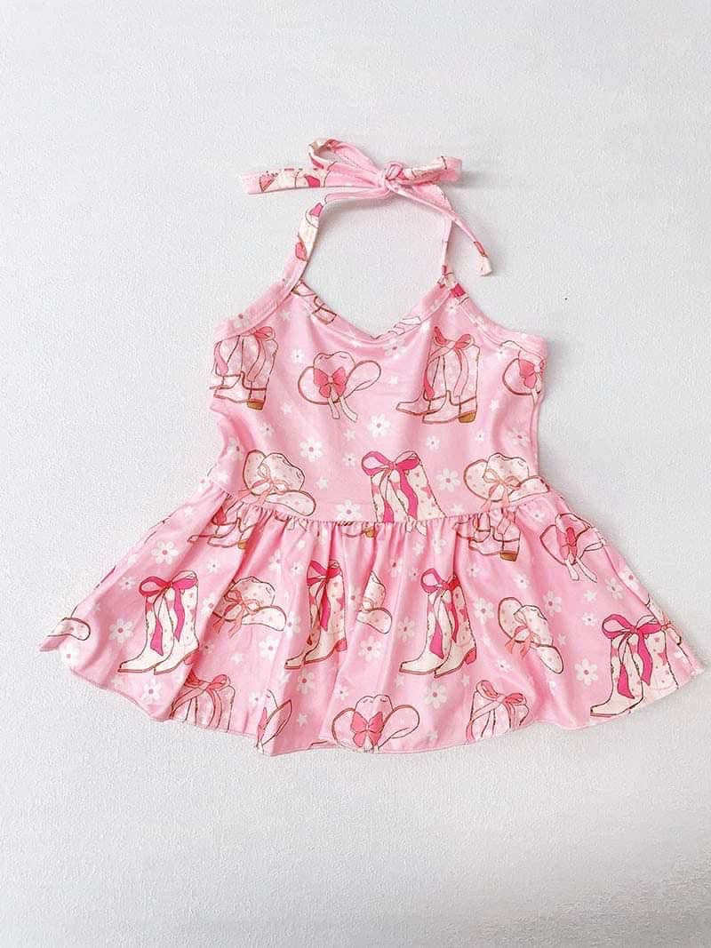 Girl's Printed Peplum Halter Tops ⭐️