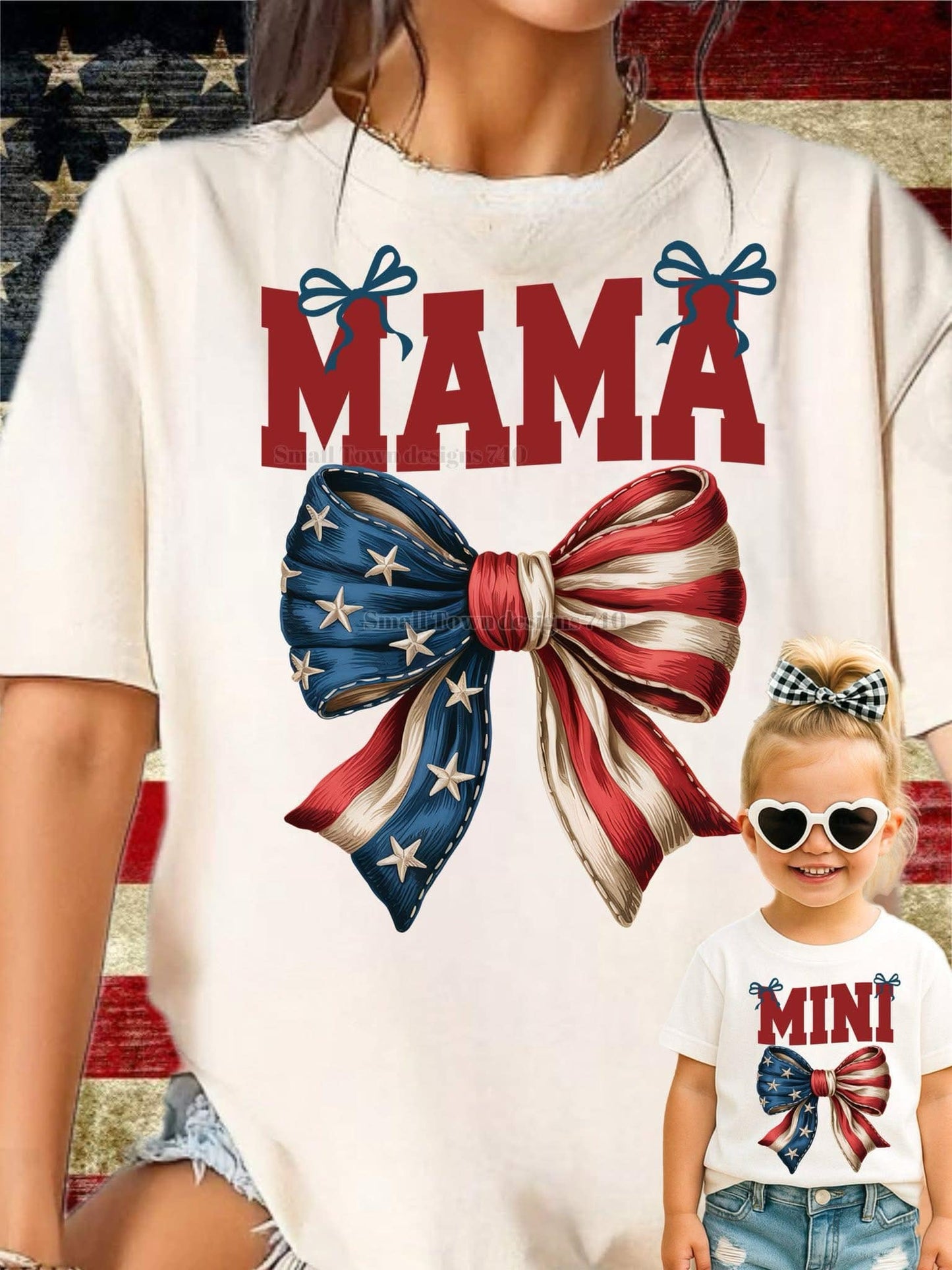 DTF Print - Mama RWB Bow