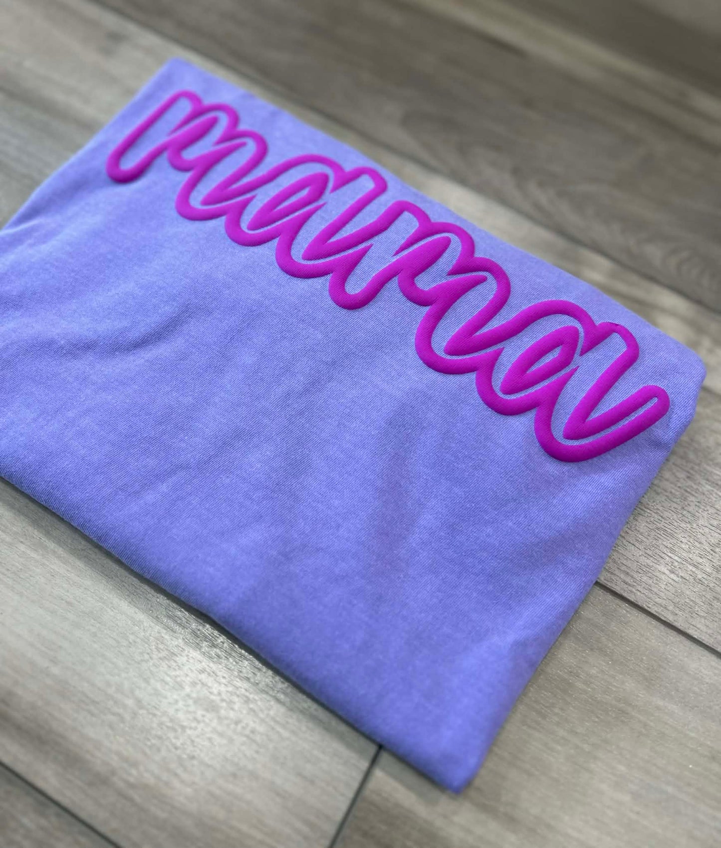 Mama Outline Puff Print Top