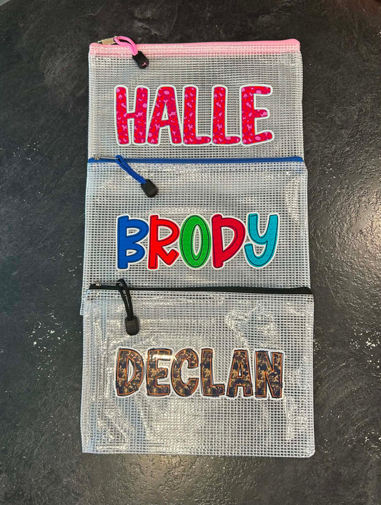WS Completed Pencil Pouch with Name