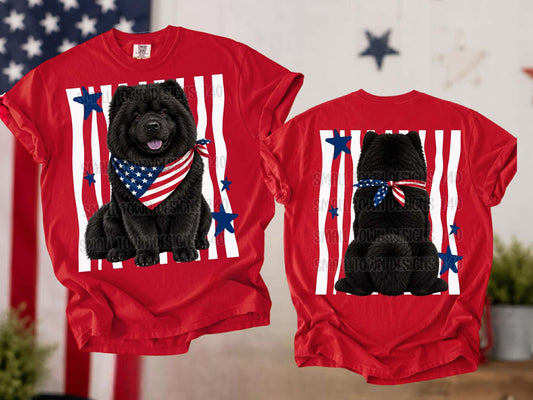 WS Completed RWB Black Chow Kids Top