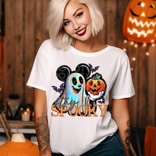 DTF Print - Spooky Mouse Faux Holographic