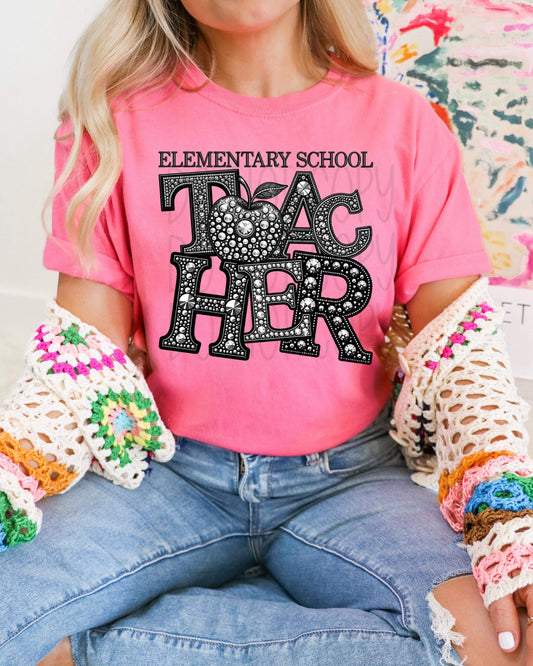 WS Completed Top Elementary Teacher Faux Bling