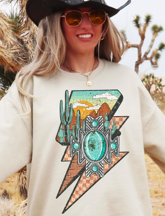 WS Completed Western Lightning Bolt Top