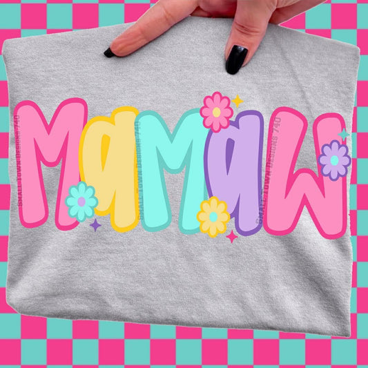 WS Completed Top Bright Floral Mamaw