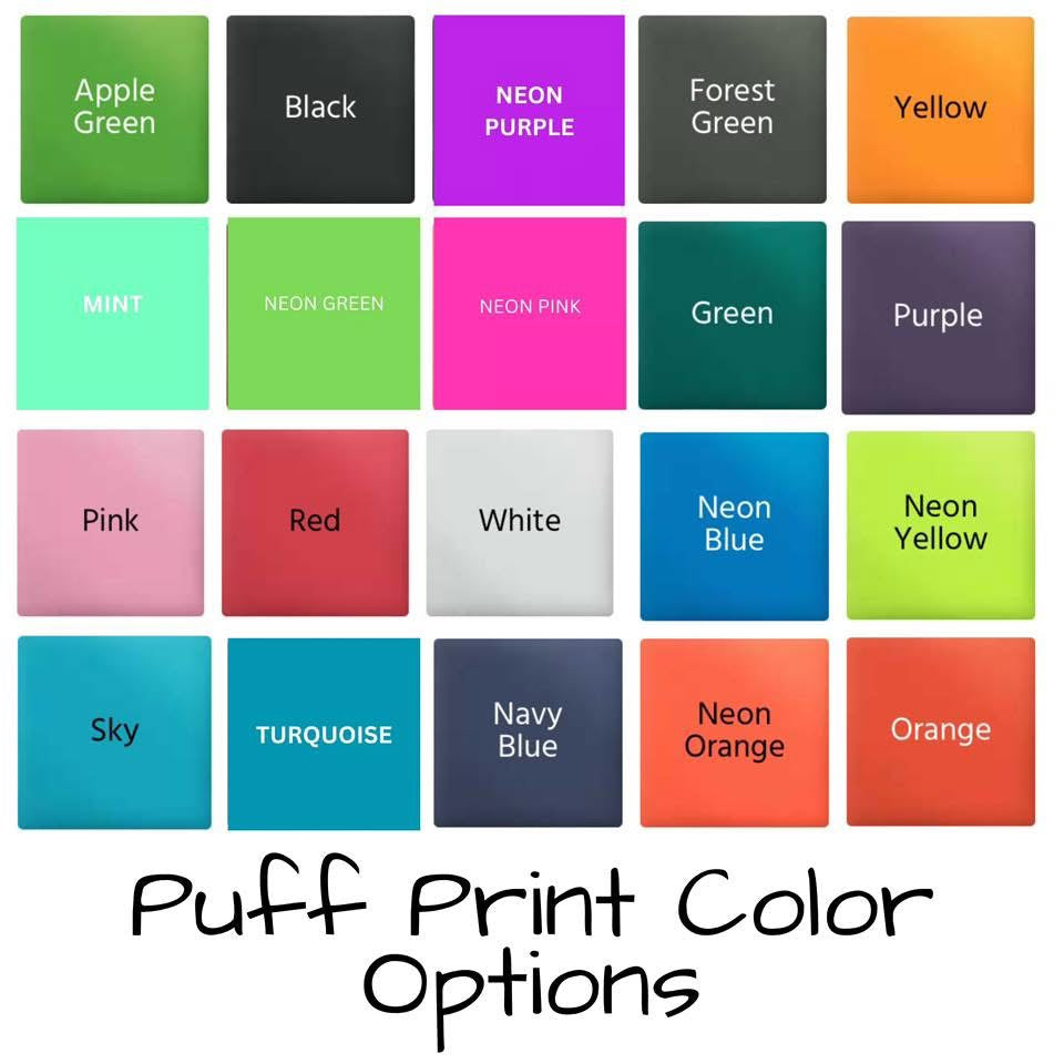 Custom Name Outline Puff Printed Top