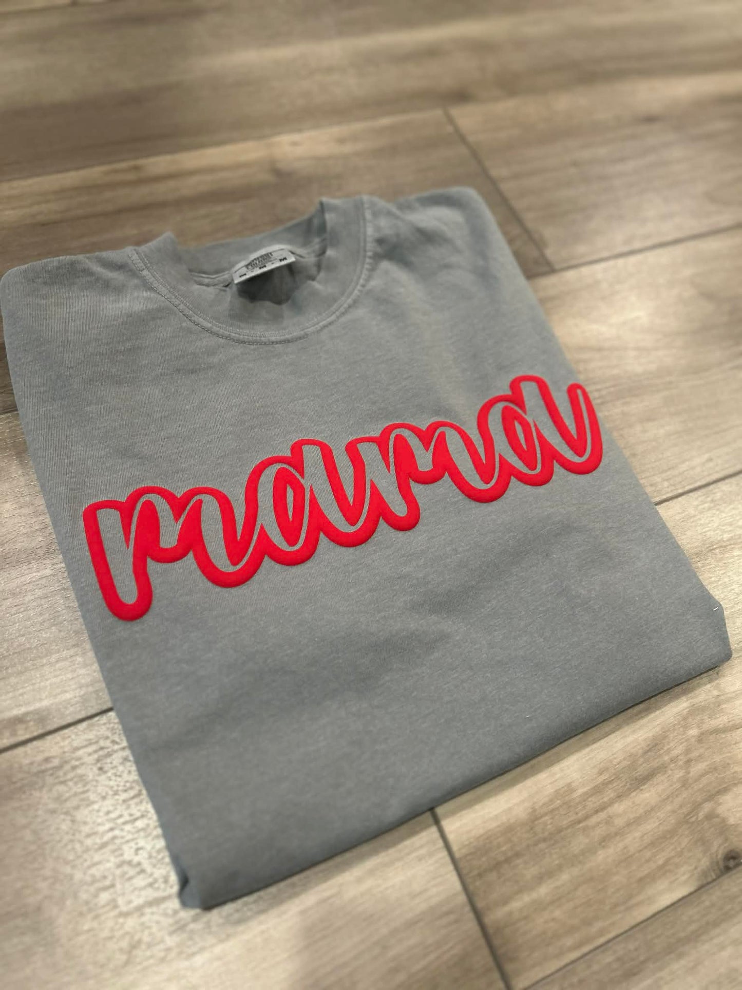 Mama Outline Puff Print Top