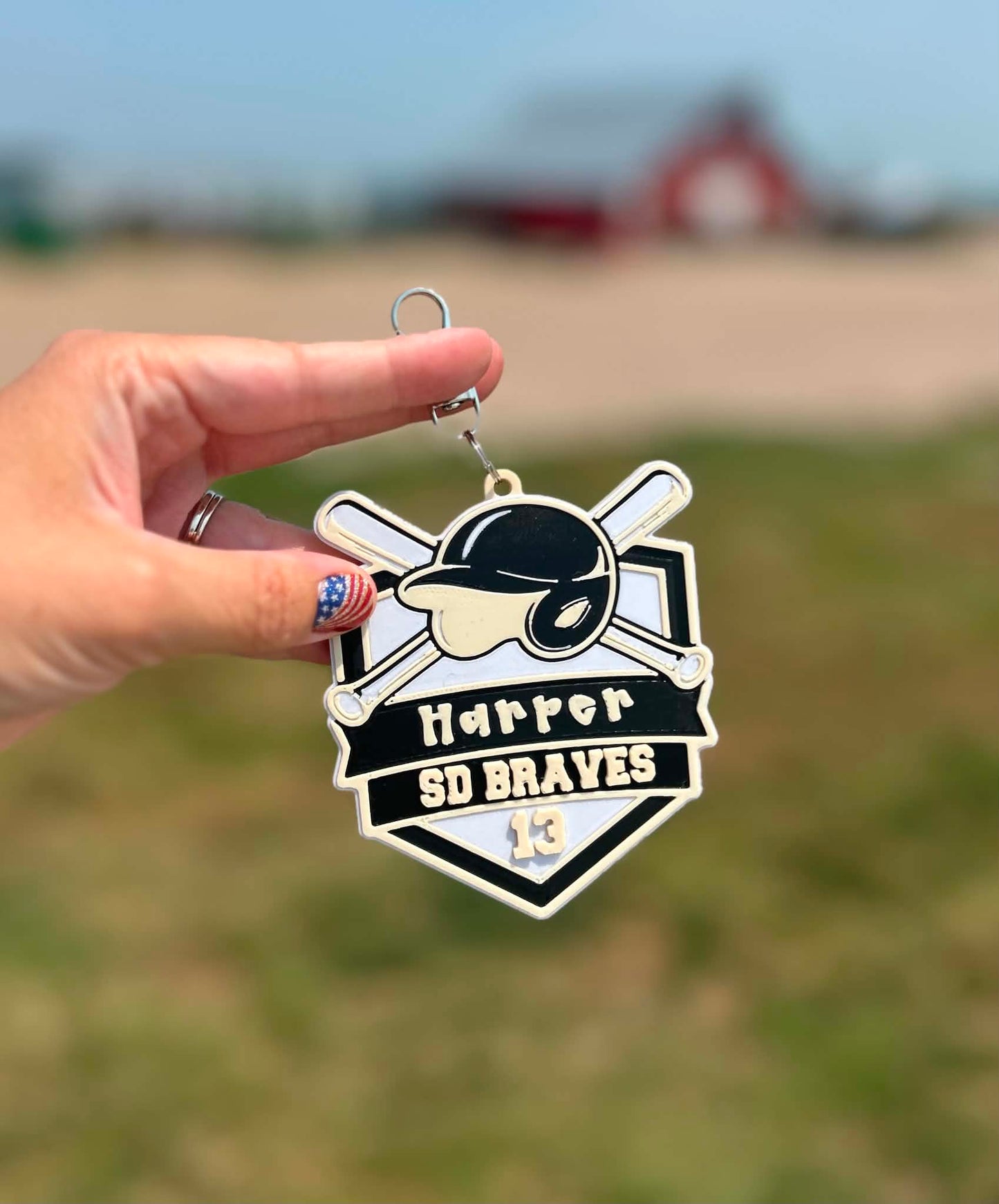 3D Printed Ball Team Name Bag Tag