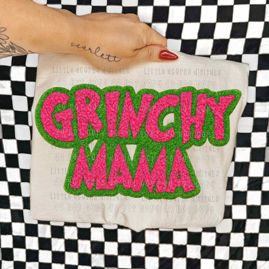 Faux Yarn Gr!nchy Mama Top