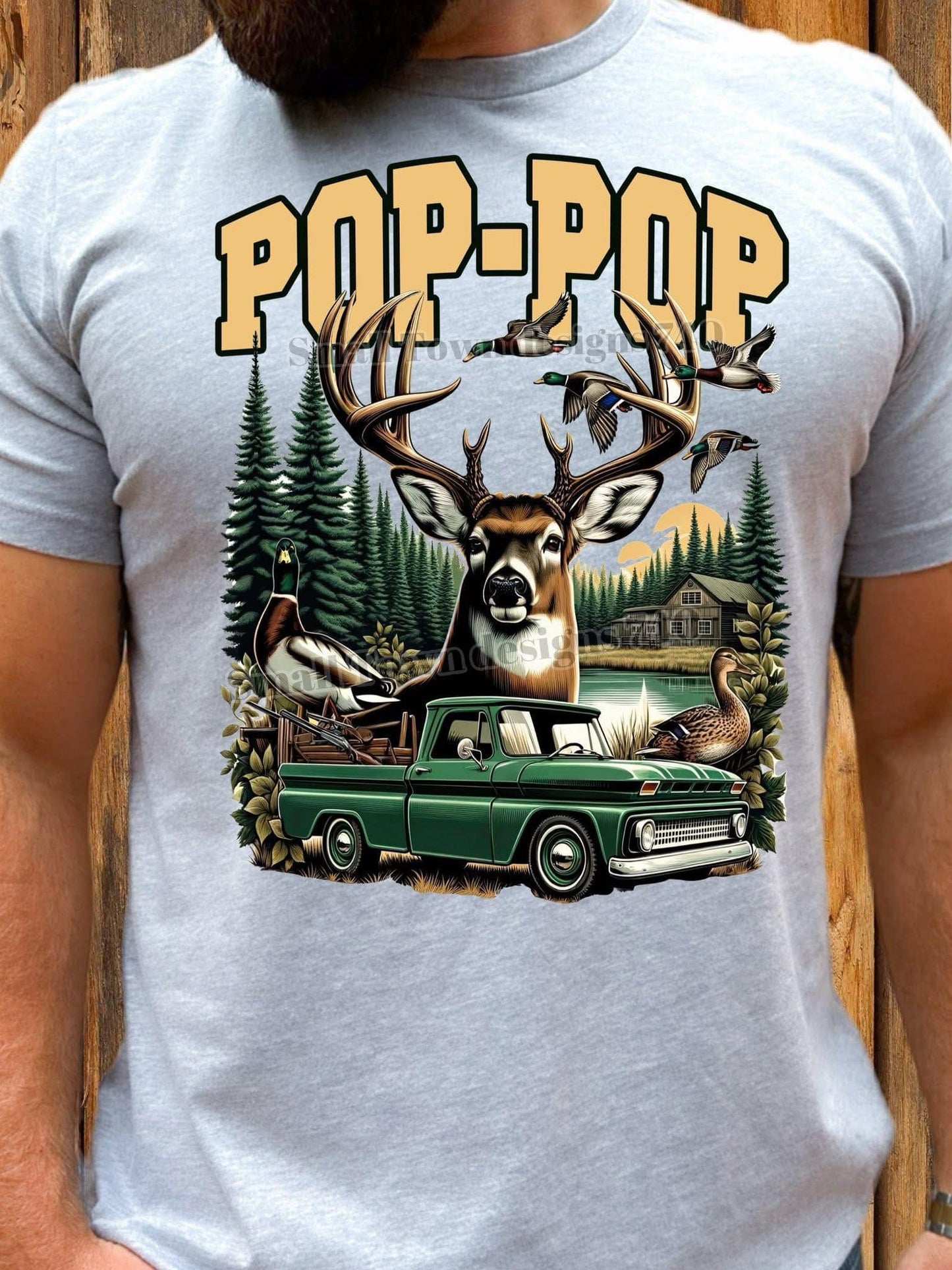 DTF Print - Hunting Pop Pop
