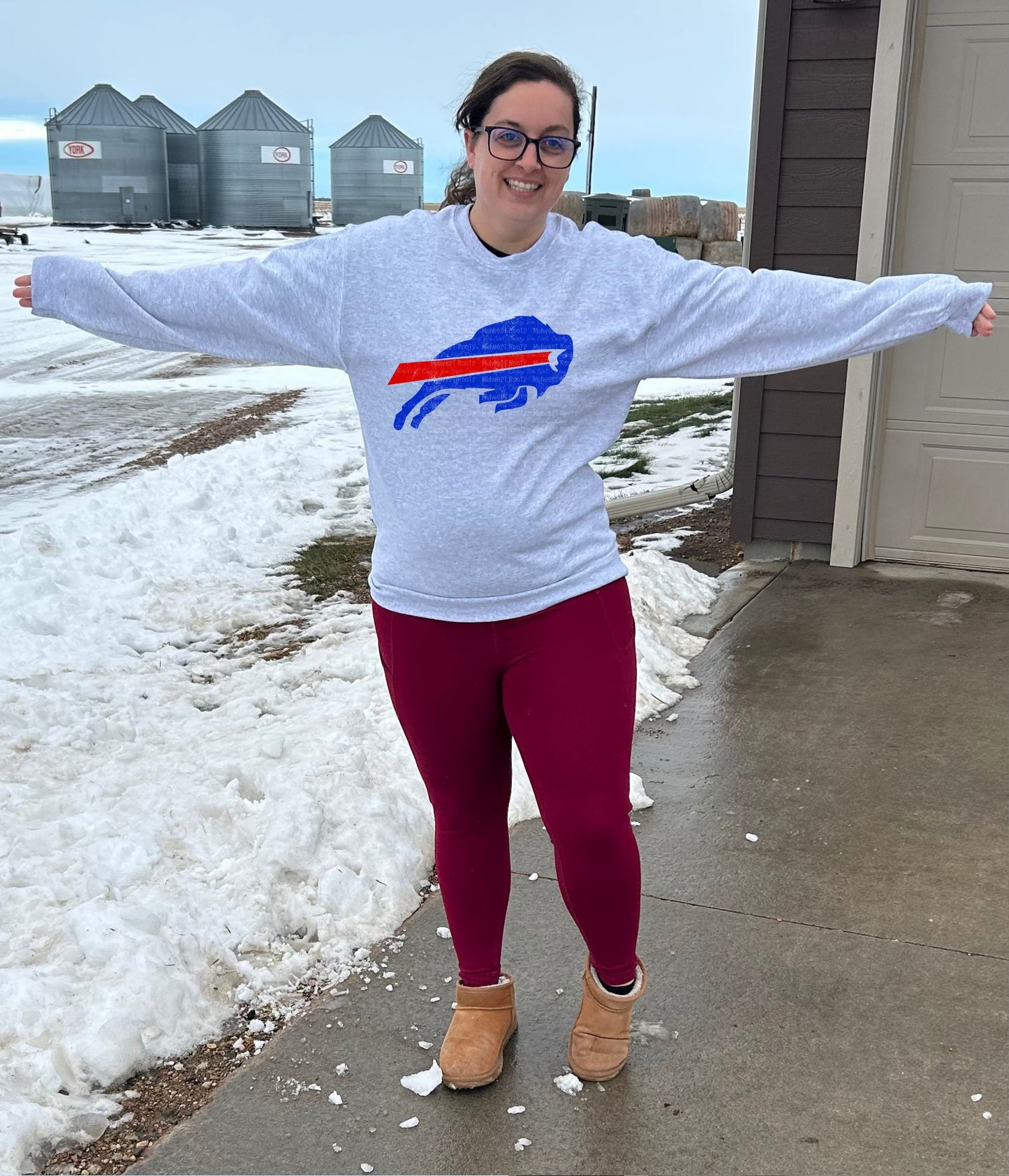 B!lls Oversized Arm Print Top