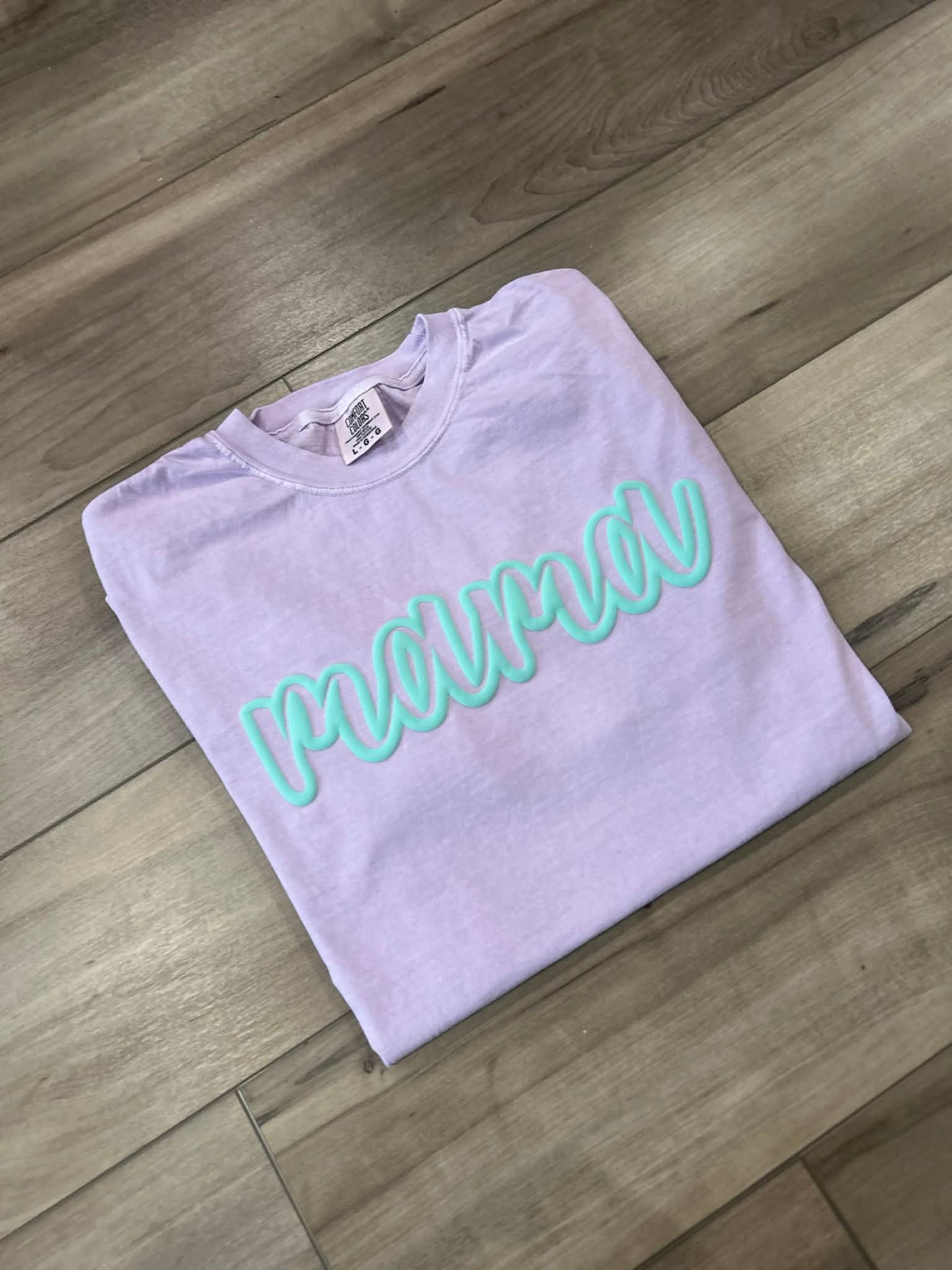 Mama Outline Puff Print Top