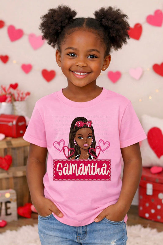 WS Completed Kids Top Valentine B@rbie Name