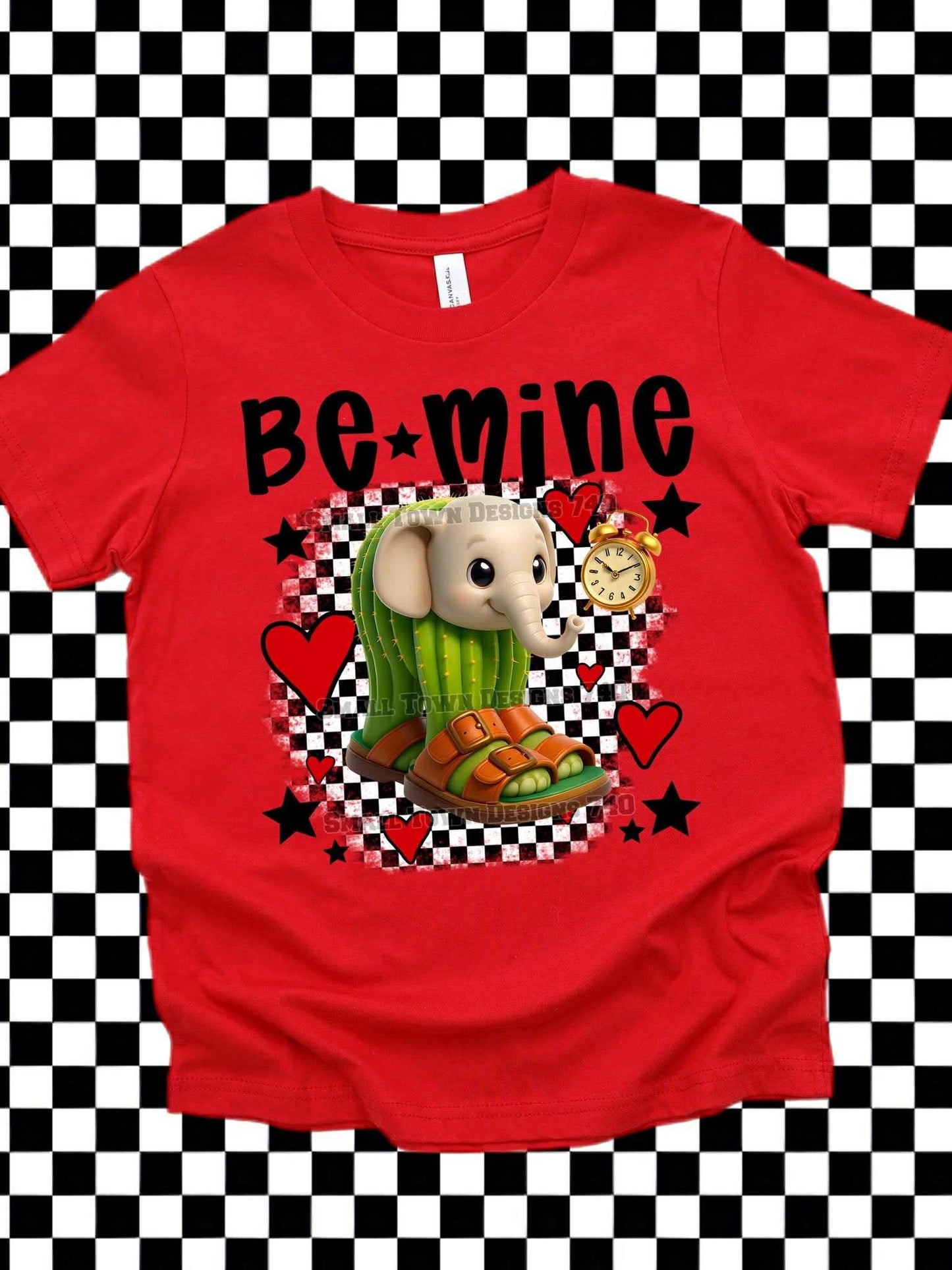 Cactus Elephant Be Mine Kids Top