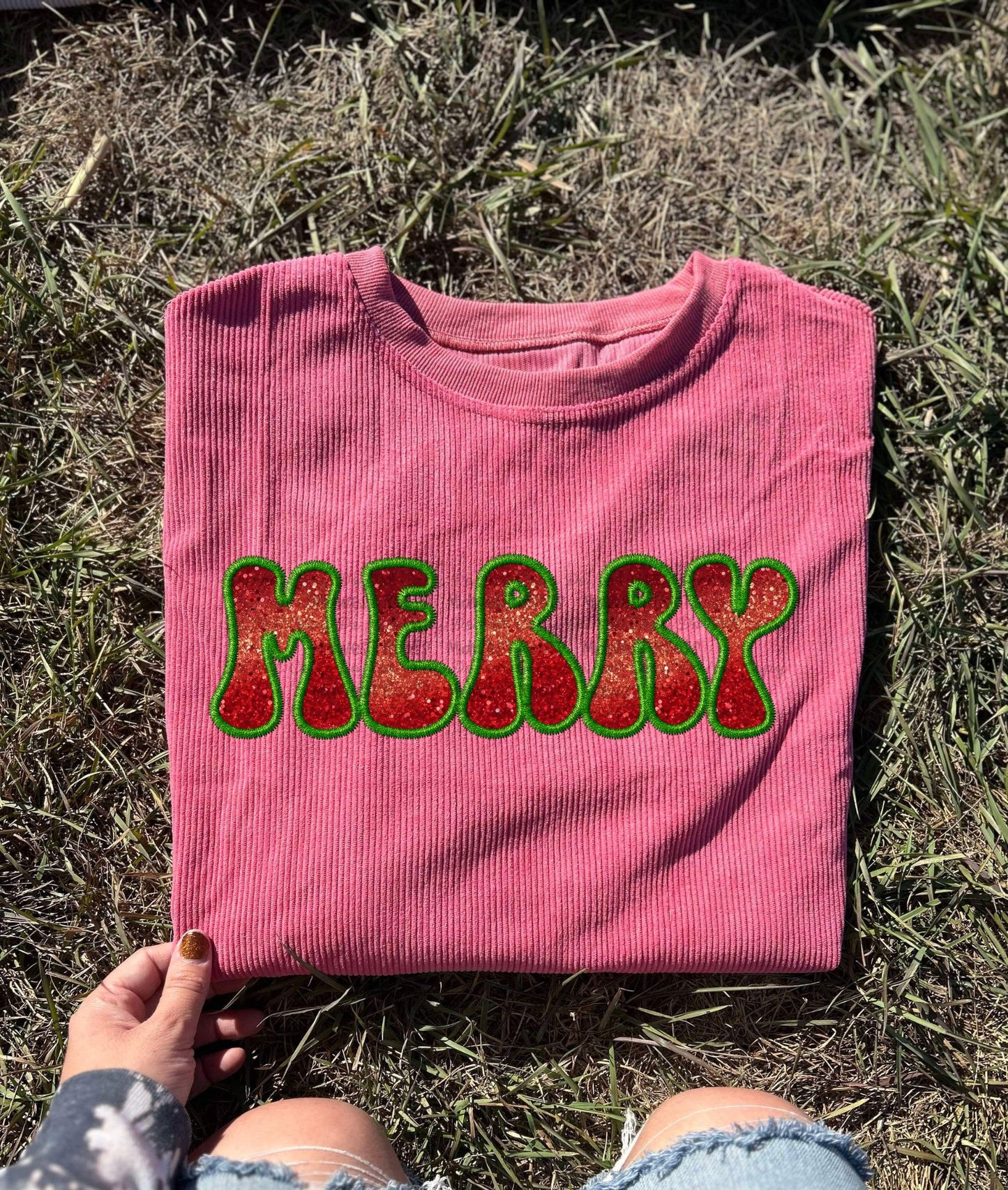 Merry Corduroy Sweatshirt Top