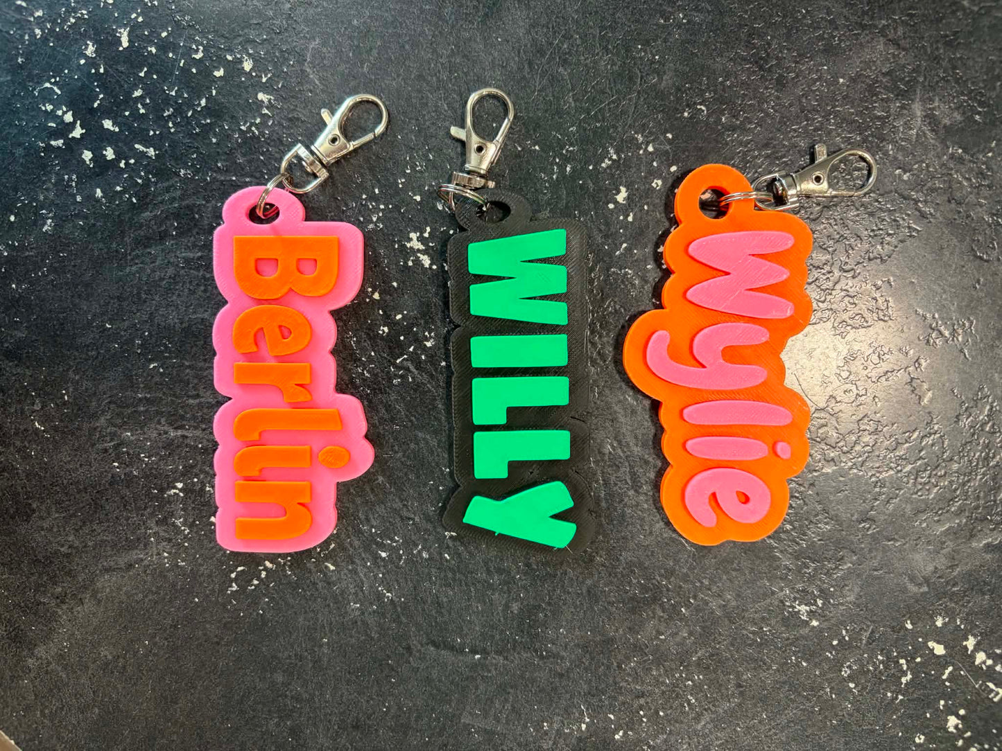 3D Printed Name Bag Tags