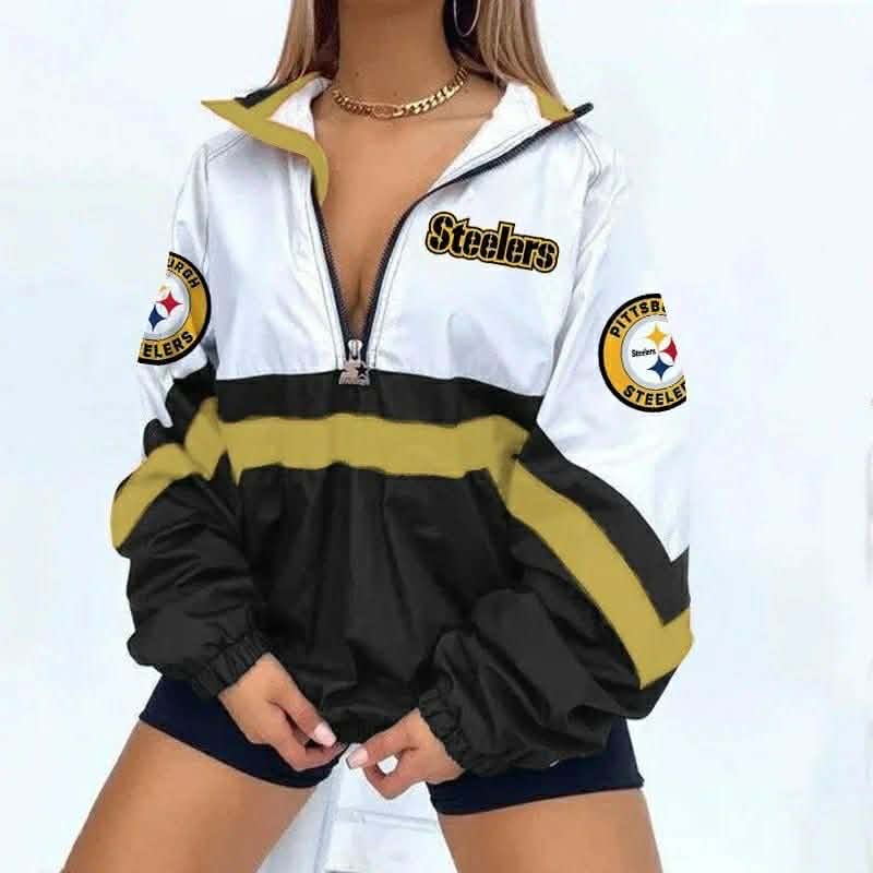 Pre Order Adult Quarter Zip Team Jacket Checkered Bottom