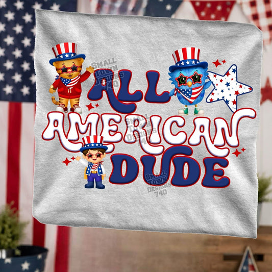 All American Tiger & Friends Dude Kids Top