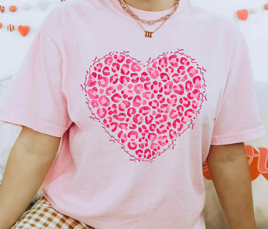 Leopard Heart Love Kids Top