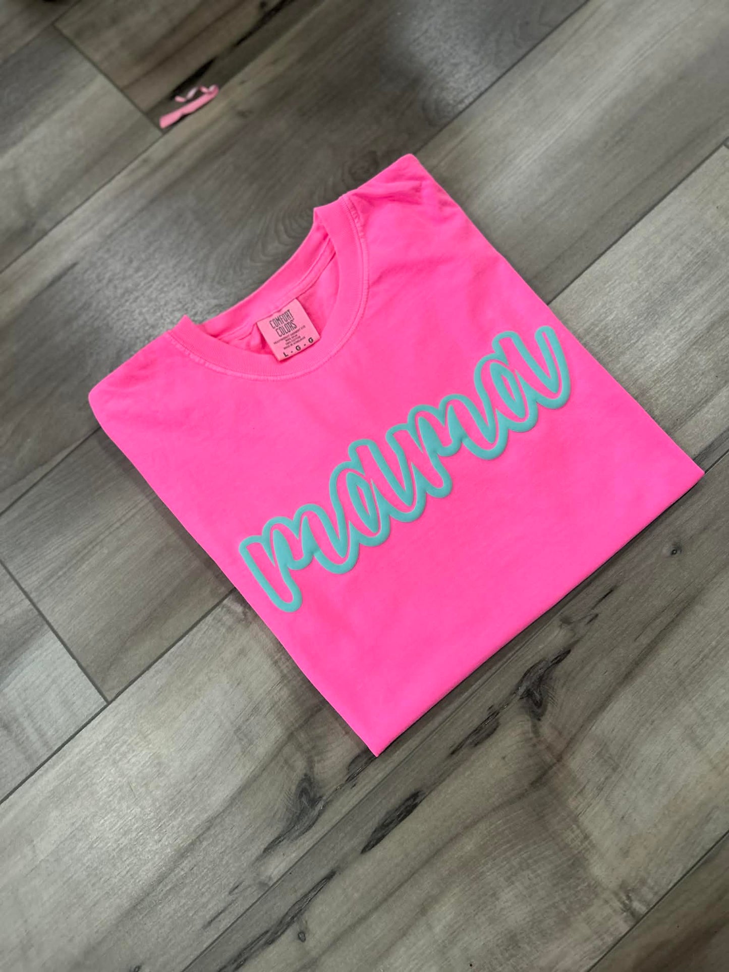 Mama Outline Puff Print Top