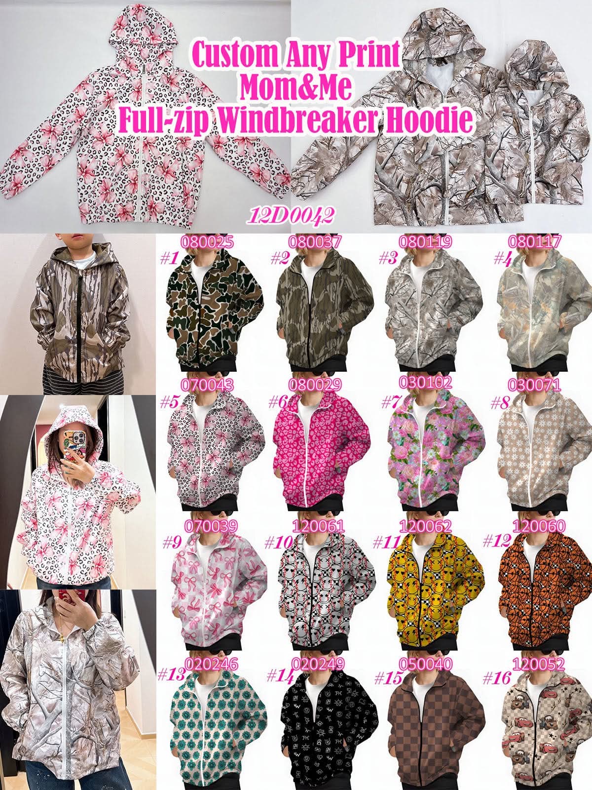 Pre Order Adult Full Zip Windbreaker Hoodie