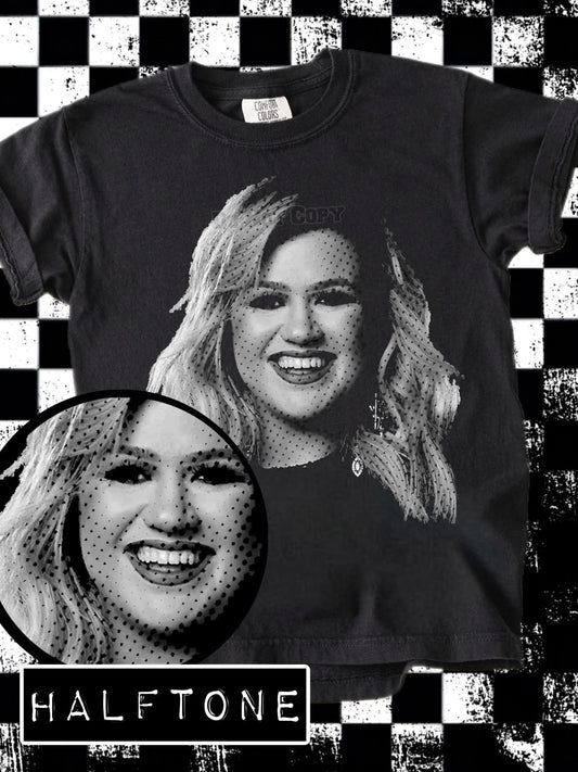 DTF Print - Halftone K3lly Cl@rkson