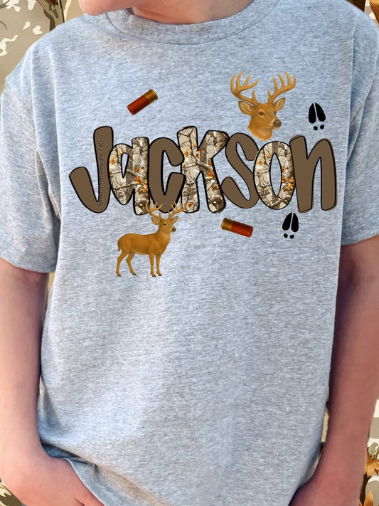 Camo Name Kid Top