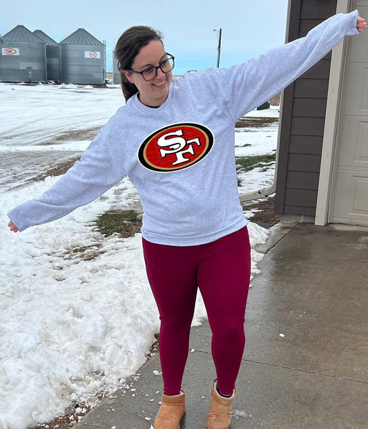 4 9 ers Oversized Arm Print Top