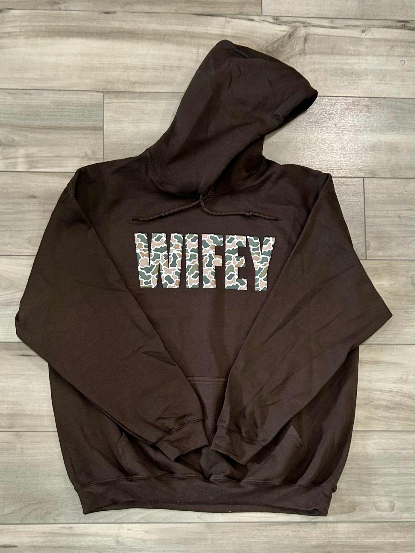 Wifey Camo Puff Printed Top